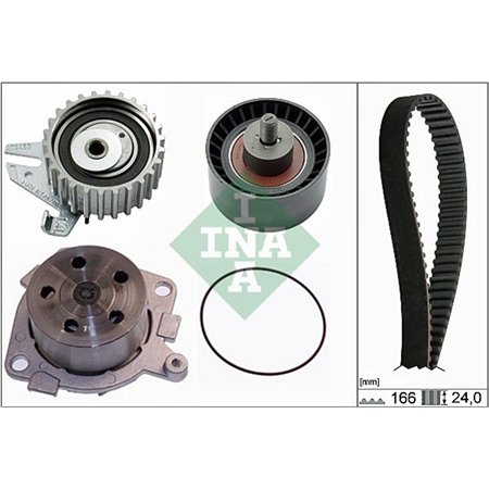 530 0226 30 Water Pump & Timing Belt Kit Schaeffler INA