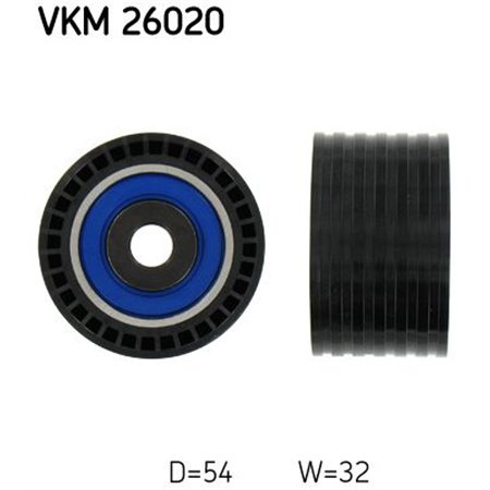 VKM 26020 Kamremsstödrulle/remskiva passar: DACIA DUSTER, DUSTER/SUV,