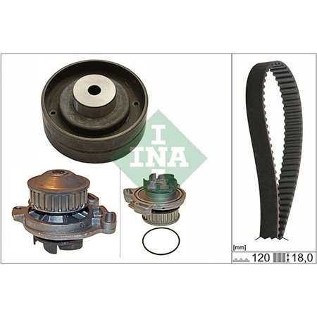 530 0151 30 Water Pump & Timing Belt Kit Schaeffler INA