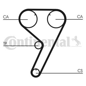 CT 608 Timing belt fits: ALFA ROMEO 164; FIAT CROMA, TEMPRA, TIPO; LANCI