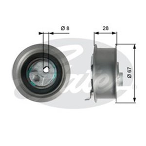 GATT43237 Timing belt tension roll/pulley fits: AUDI A1, A3, A4 B7, A6 C6, 