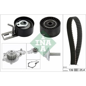 530 0577 30 Timing set (belt + pulley + water pump) fits: CITROEN C3 II, DS3;