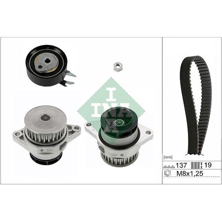 530 0167 30 Water Pump & Timing Belt Kit Schaeffler INA