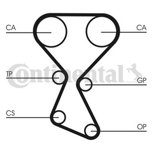 CT 1027 Hammasrihm sobib: HYUNDAI HIGHWAY, SANTA FÉ I, SONATA IV, TRAJET,