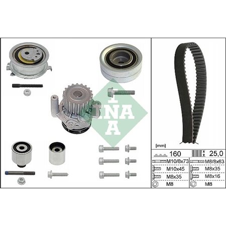 530 0550 32 Veepump + hammasrihmakomplekt Schaeffler INA