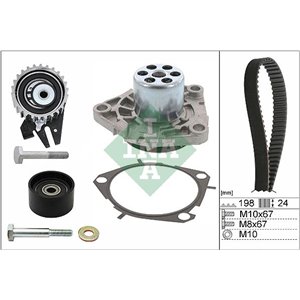 530 0626 30 Timing set (belt + pulley + water pump) fits: ALFA ROMEO 147, 156