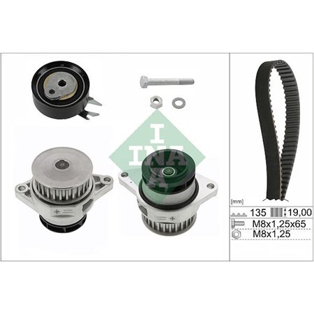 530 0166 30 Water Pump & Timing Belt Kit Schaeffler INA