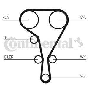 CT1127 Timing Belt CONTINENTAL CTAM - Top1autovaruosad