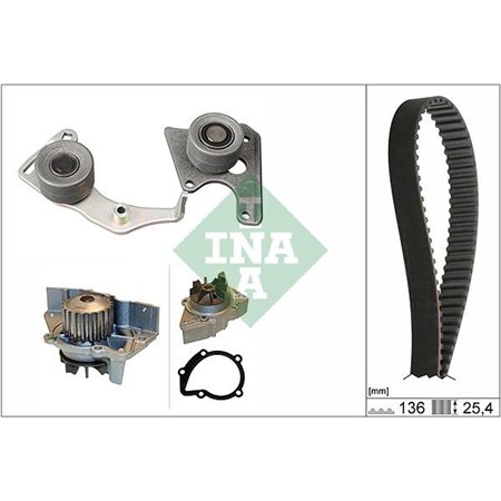 530 0096 31 Water Pump & Timing Belt Kit Schaeffler INA