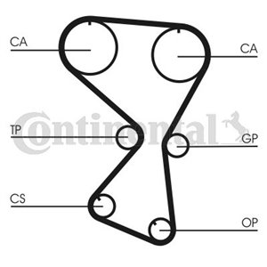 CT 1075 Hammasrihm sobib: HYUNDAI H 1 / STAREX, SANTA FÉ I, SONATA IV KI