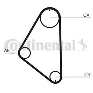 CT 558 Timing belt fits: OPEL ASCONA C, CORSA A, KADETT E, KADETT E COMB