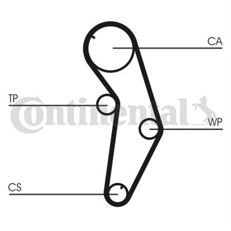 CT 821 Timing belt fits: MITSUBISHI GALANT VII, SPACE, SPACE RUNNER 1.8 