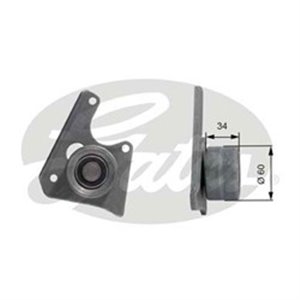 T42069 Deflection Pulley,Guide Pulley, timing belt GATES - Top1autovaruosad