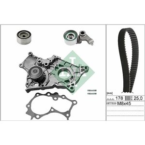 530 0422 30 Timing set (belt + pulley + water pump) fits: TOYOTA AVENSIS, AVE