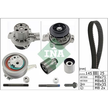 530 0650 31 Water Pump & Timing Belt Kit Schaeffler INA