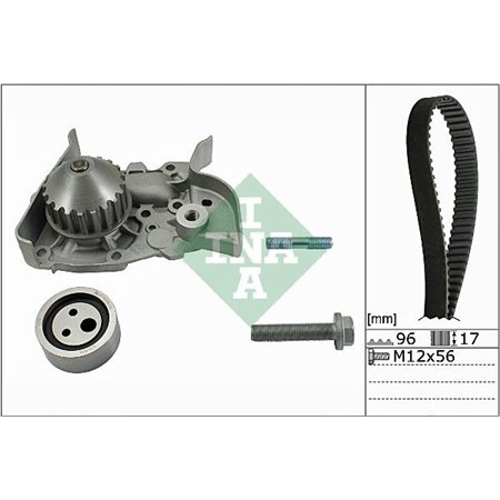 530 0191 30 Water Pump & Timing Belt Kit Schaeffler INA