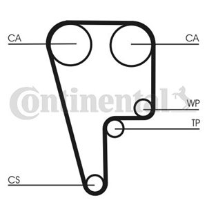 CT 1102 Hammasrihm sobib: HONDA ACCORD VI, PRELUDE IV, PRELUDE V 2.2 02.9