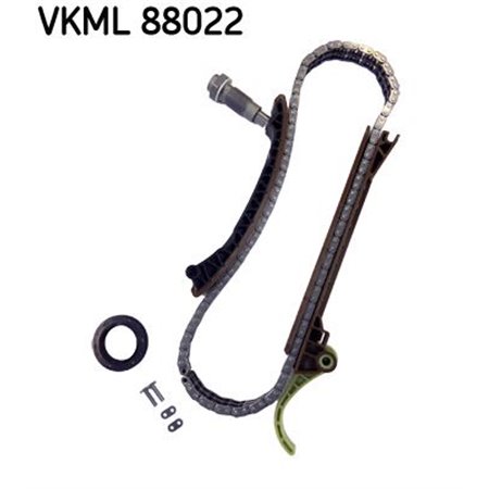 VKML 88022 Mootoriketi komplekt (kett + osad) sobib: MERCEDES A (W168) 1.7D 