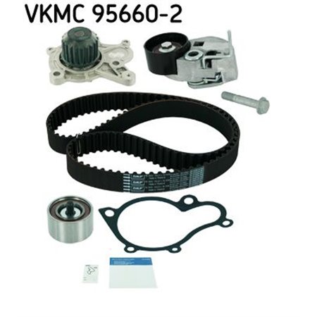 SKF VKMC 95660-2 - Timing set (belt + pulley + water pump) fits: HYUNDAI SANTA FÉ I, TRAJET 2.0D 04.01-07.08