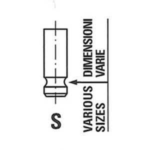 4371/RCR Intake valve (54x11x162,51mm) fits: SCANIA fits: SCANIA 2, 3, 3 B