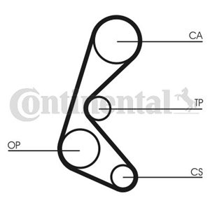 CT 964 Hammasrihm sobib: FIAT PALIO 1.0 04.96 10.03