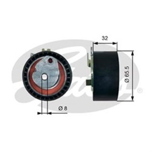 GATT43238 Timing belt tension roll/pulley fits: RENAULT CLIO III, FLUENCE, 