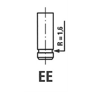 6215/RNT Exhaust valve (28x6x85,9) fits: SUZUKI BALENO, GRAND VITARA I, GR