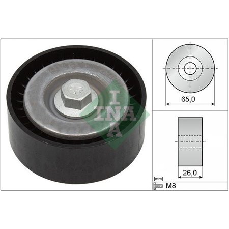 532 0621 10 Deflection/Guide Pulley, V-ribbed belt Schaeffler INA