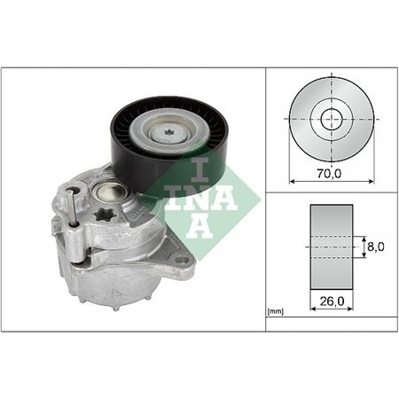 534 0481 10 Vyönkiristin, V-uurrettu vyö Schaeffler INA