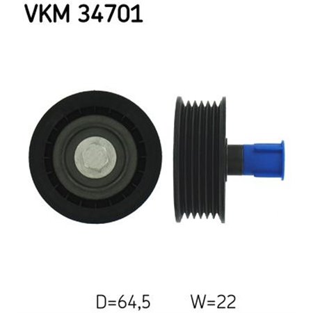 VKM 34701 Deflection/Guide Pulley, V-ribbed belt SKF