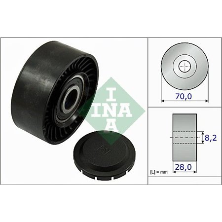 532 0468 10 Deflection/Guide Pulley, V-ribbed belt Schaeffler INA