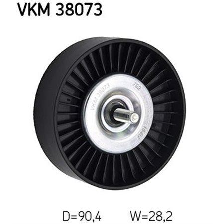 VKM 38073 Poly V belt pulley fits: MERCEDES C (CL203), C T MODEL (S203), C 