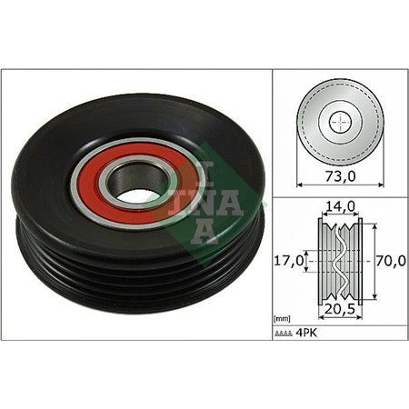 531 0853 10 Tensioner Pulley, V-ribbed belt Schaeffler INA