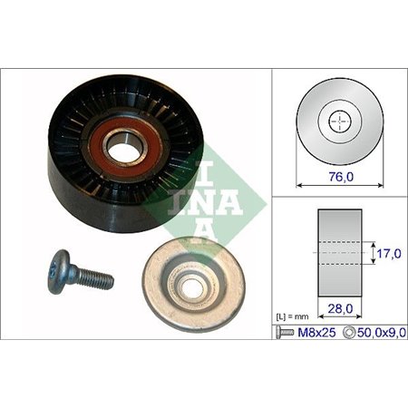 532 0648 10 Taipuma / ohjainpyörä, V-uurrettu vyö Schaeffler INA