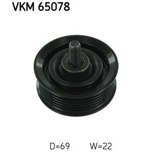 VKM 65078 Avböjning,Styrskiva, V-ribbat bälte SKF - Top1autovaruosad