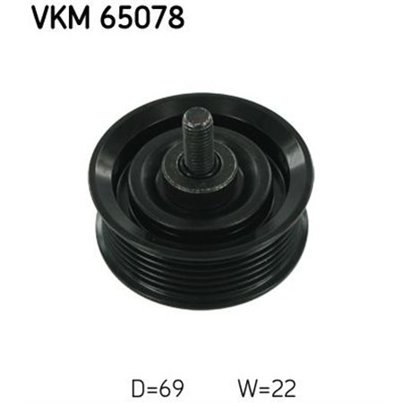 VKM 65078 Deflection/Guide Pulley, V-ribbed belt SKF