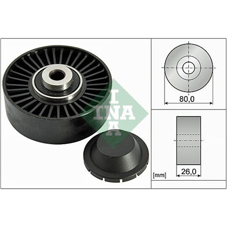 532 0370 20 Deflection/Guide Pulley, V-ribbed belt Schaeffler INA