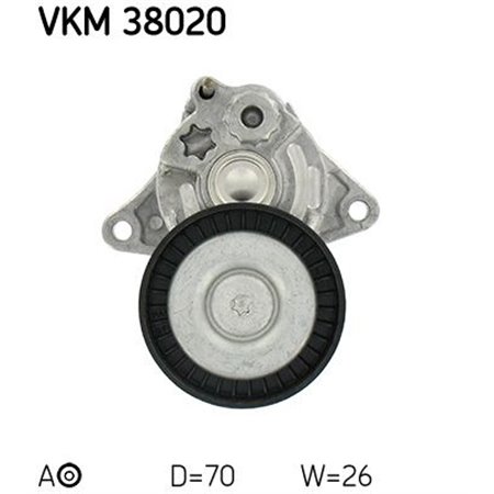 VKM 38020 Натяжитель ремня, клиновой зубча SKF