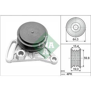 531 0309 10 Mitmikkiilrihma pingutusrullik sobib: AUDI A4 B5, A4 B6, A6 C4, A