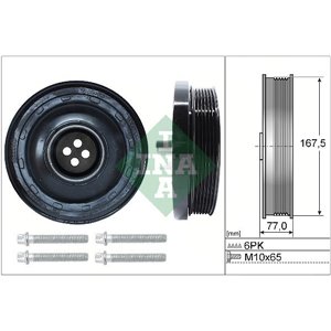 544 0137 20 Crankshaft pulley fits: BMW 1 (F20), 3 (E90), 3 (E91), 3 (E92), 3