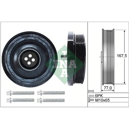 544 0137 20 Belt Pulley Set, crankshaft Schaeffler INA