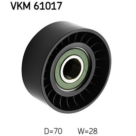 VKM 61017 Deflection/Guide Pulley, V-ribbed belt SKF