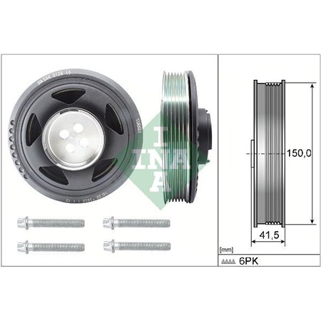 544 0129 20 Crankshaft pulley (with torsion damper) fits: BMW 1 (F20), 1 (F21