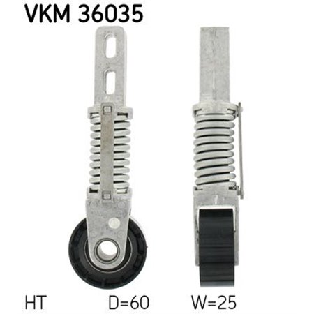 VKM 36035 Натяжитель ремня, клиновой зубча SKF