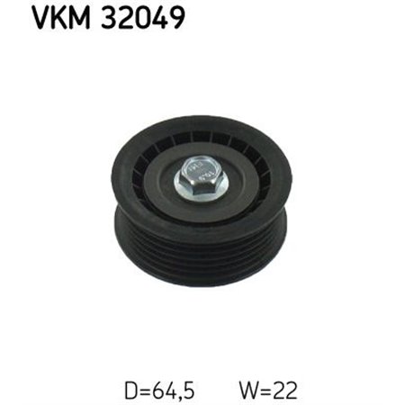 VKM 32049 Deflection/Guide Pulley, V-ribbed belt SKF
