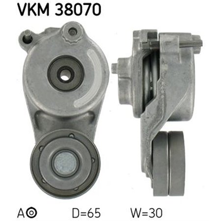 VKM 38070 Натяжной ролик, поликлиновой ремень SKF 