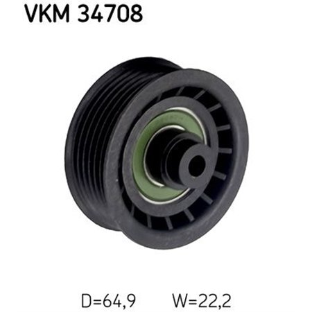 VKM 34708 Deflection/Guide Pulley, V-ribbed belt SKF