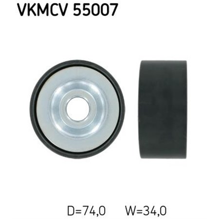 VKMCV 55007 Паразитный / ведущий ролик, поликлиновой ремень SKF