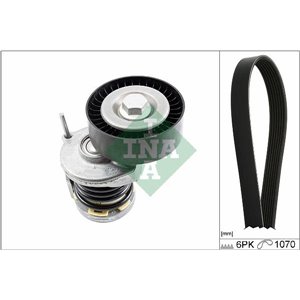 529 0475 10 Multi V belt set with tensioner fits: AUDI A1, A3, Q3, TT; SEAT A