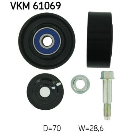 VKM 61069 Deflection/Guide Pulley, V-ribbed belt SKF